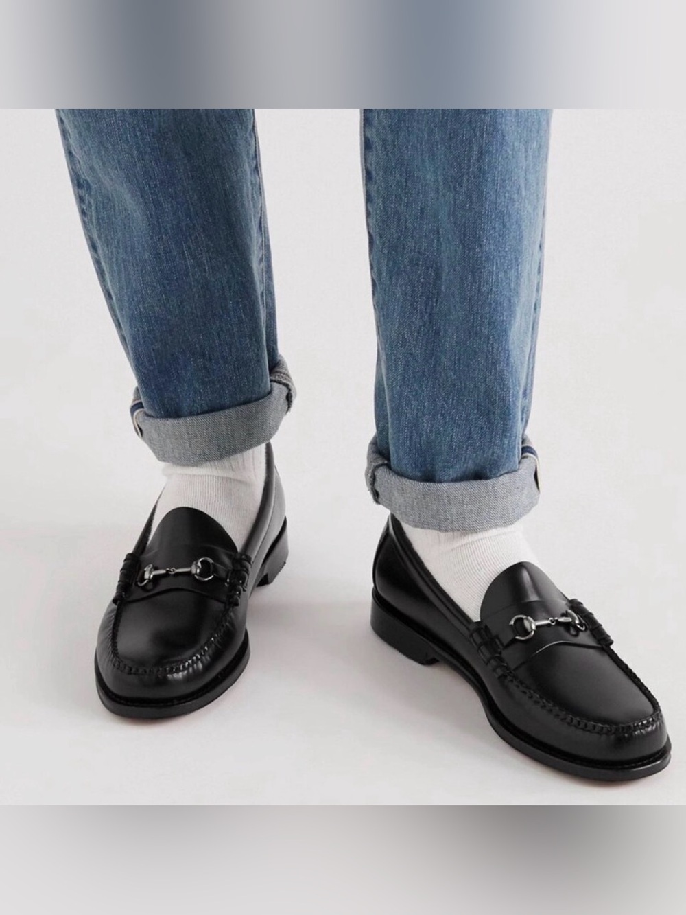 G.H. Bass Women’s Size 7 Black Leather Lianna Loafers Silver Horsebit 90s - Picture 15 of 15